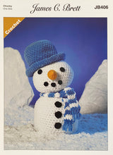 Load image into Gallery viewer, Crochet Pattern: Snowman in Chunky Yarn
