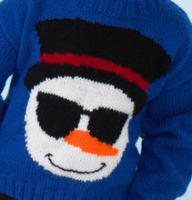 Load image into Gallery viewer, SALE: Knitting Pattern: Child's Snowman Christmas Jumper