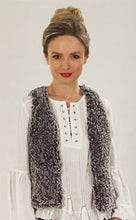 Load image into Gallery viewer, SALE: Knitting Pattern: Faux Fur Waistcoats for Ladies and Children