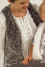 Load image into Gallery viewer, SALE: Knitting Pattern: Faux Fur Waistcoats for Ladies and Children
