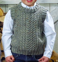 Load image into Gallery viewer, NEW Knitting Pattern: Aran Sweater and Slipover for Children
