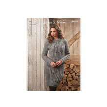 Load image into Gallery viewer, Knitting Pattern: Ladies Aran Dress and Sweater