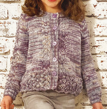 Load image into Gallery viewer, Knitting Pattern: Girls Cardigan and Sweater with Lace Detail for 3-12 Year Olds