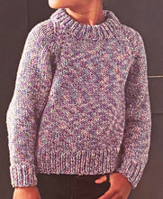 Load image into Gallery viewer, SALE: Knitting Pattern: Sweater in Chunky Yarn for 3-11 Year Olds