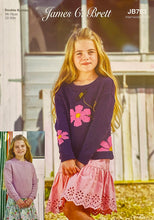 Load image into Gallery viewer, Knitting Pattern: Cotton Flower Sweater for 3-12 Years