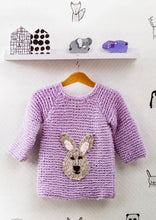 Load image into Gallery viewer, Knitting Pattern: Sweater with Bunny or Bird in Chunky Yarn for Kids