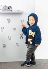 Load image into Gallery viewer, Knitting Pattern: Hoodie with Lion or Giraffe in Chunky Yarn for Kids