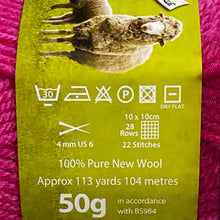 Load image into Gallery viewer, DK Yarn: Merino Blend, Pink, 50g