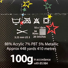 Load image into Gallery viewer, Sock Yarn: Party Glitz 4 Ply in Bling, 100g ball