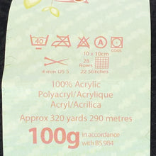 Load image into Gallery viewer, DK Yarn: King Cole Pricewise DK, Black, 100g