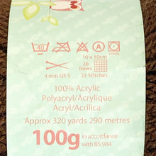 Load image into Gallery viewer, DK Yarn: King Cole Pricewise DK, Chocolate, 100g