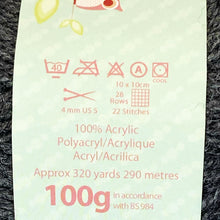 Load image into Gallery viewer, DK Yarn: King Cole Pricewise DK, Dark Grey, 100g