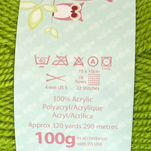 Load image into Gallery viewer, DK Yarn: King Cole Pricewise DK, Grass, 100g