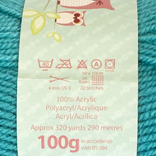 Load image into Gallery viewer, DK Yarn: King Cole Pricewise DK, Menthol, 100g