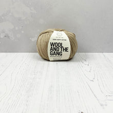 Load image into Gallery viewer, Yarn: Wool and the Gang Shiny Happy Cotton in Timberwolf, 100g