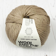 Load image into Gallery viewer, Yarn: Wool and the Gang Shiny Happy Cotton in Timberwolf, 100g