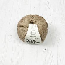 Load image into Gallery viewer, Yarn: Wool and the Gang Shiny Happy Cotton in Timberwolf, 100g