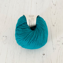 Load image into Gallery viewer, Yarn: Wool and the Gang Shiny Happy Cotton in Turquoise Waters, 100g