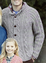 Load image into Gallery viewer, Knitting Pattern: Aran Cardigans for Men, Ladies and Kids