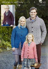 Load image into Gallery viewer, Knitting Pattern: Aran Cardigans for Men, Ladies and Kids