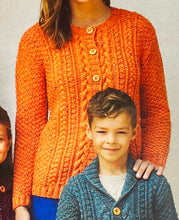 Load image into Gallery viewer, Knitting Pattern: Aran Cardigans for Men, Ladies and Kids