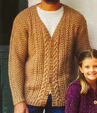Load image into Gallery viewer, Knitting Pattern: Aran Cardigans for Men, Ladies and Kids