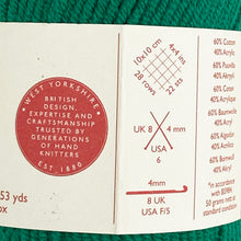 Load image into Gallery viewer, DK Yarn: Sirdar Stories Cotton Yarn, Carnival, Green, 50g