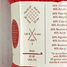 Load image into Gallery viewer, DK Yarn: Sirdar Stories Cotton Yarn, Cosmo, Pink, 50g