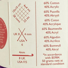 Load image into Gallery viewer, DK Yarn: Sirdar Stories Cotton Yarn, Queen, Purple, 50g