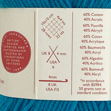 Load image into Gallery viewer, DK Yarn: Sirdar Stories Cotton Yarn, Surf, Bright Blue, 50g