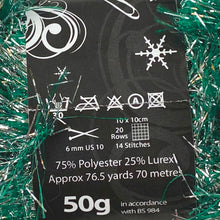 Load image into Gallery viewer, Yarn: Tinsel Chunky in Fir, 50g Ball