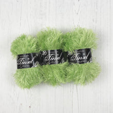 Load image into Gallery viewer, Knitting Kit: Dinosaur Toy in Green Tinsel Yarn