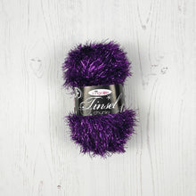 Load image into Gallery viewer, Yarn: Tinsel Chunky in Purple, 50g Ball