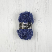 Load image into Gallery viewer, Yarn: Tinsel Chunky in Sapphire, 50g Ball