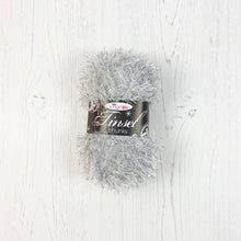 Load image into Gallery viewer, Yarn: Tinsel Chunky in Silver, 50g Ball