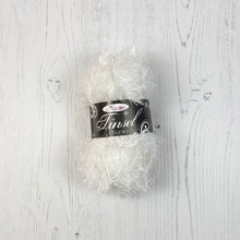 Load image into Gallery viewer, Yarn: Tinsel Chunky in White, 50g Ball