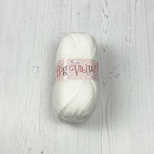 Load image into Gallery viewer, Chunky Yarn: Big Value Chunky in White, 100g Ball