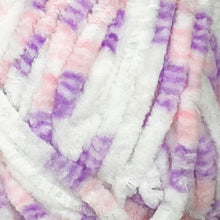 Load image into Gallery viewer, Chunky Yarn: Yummy, Purple and White, Cupcake, 100g