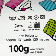 Load image into Gallery viewer, Chunky Yarn: Yummy, Purple and White, Cupcake, 100g