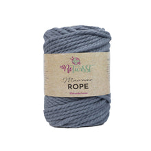 Load image into Gallery viewer, Yarn: Retwisst Macrame Rope, 3mm, Dark Grey, 100% Cotton, 500g