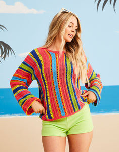 NEW Knitting Pattern: Striped Beach Sweater