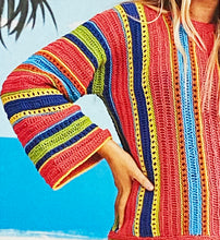 Load image into Gallery viewer, NEW Knitting Pattern: Striped Beach Sweater
