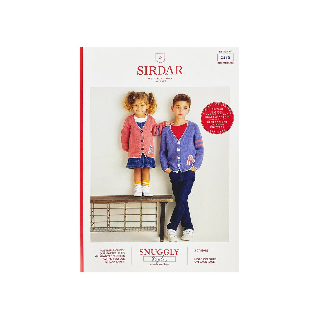 Knitting Pattern: Retro Varsity Cardigan for Kids 3-7 Years