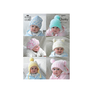 Chunky Knitting Pattern: Baby Hats in Chunky Yarn