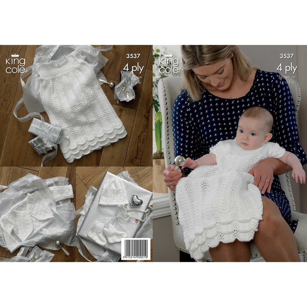 SALE: Knitting Pattern: Christening Set in 4 Ply Yarn