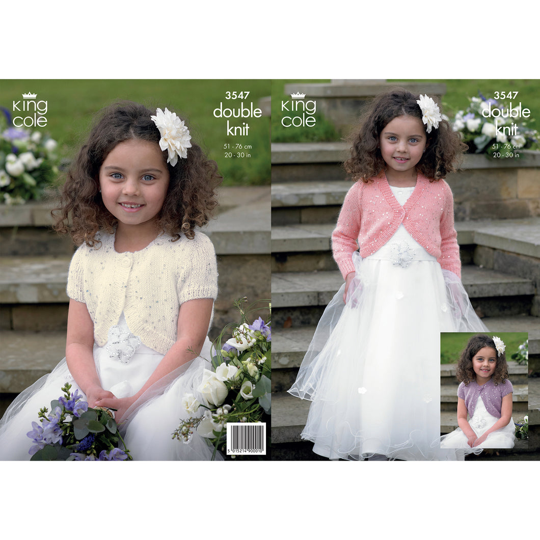 Knitting Pattern: Flower Girl and Bridesmaid Boleros for Girls 2-13 Years