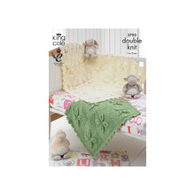 Load image into Gallery viewer, NEW Knitting Pattern: Baby Blankets with Leaf Design in DK Yarn
