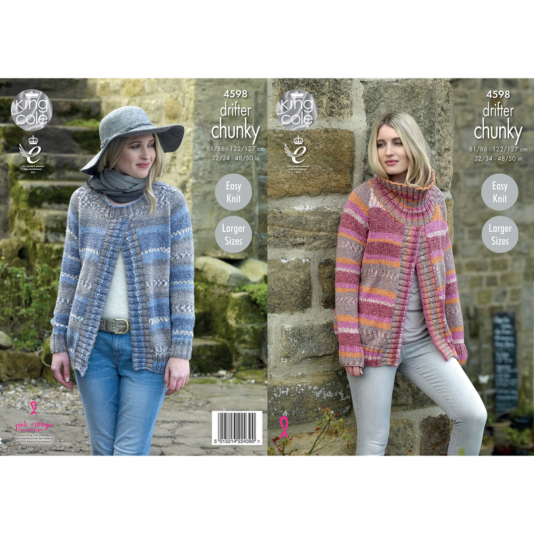 NEW Knitting Pattern: Ladies Sweater Jackets in Chunky Yarn