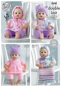 Knitting Pattern: Doll and Preemie Baby Clothes in DK Yarn