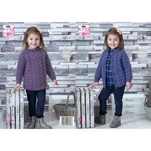 Load image into Gallery viewer, Knitting Pattern: Aran Tunic and Cardigan for 3-12 Years

